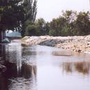 Hochwasserschutz mit Sandsäcken