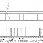 Entwurf der Kühnauer Badeanstalt des Bauhäuslers Howard Dearstyne von 1932 [(c) Familie Erfurth, www.grosskuehnau.de]