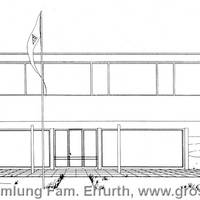 Entwurf der Kühnauer Badeanstalt des Bauhäuslers Howard Dearstyne von 1932 [(c) Familie Erfurth]