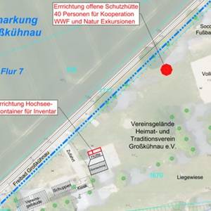 Projekt Schutzhütte und Container auf dem Vereinsgelände